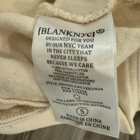 Blanknyc Cream Rope Fringe Macrame Denim Trucker Jacket S Boho Festival Grunge - Picture 5 of 10